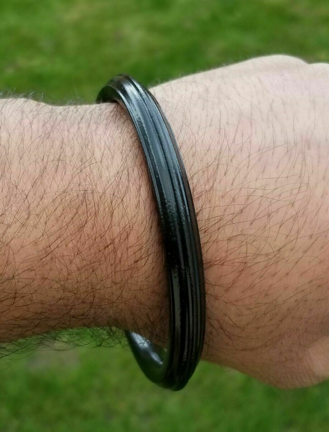 Sarbloh Bangle Black Kara Pure Iron Sikh Dori Kada Heavy Singh Kaur Khalsa Z1 Large 7.0cm