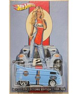 VW Drag Bus Custom Hot Wheels Gulf Racing Series Car w/ Real Riders * - $166.21