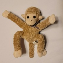 Vintage 2001 Animal Adventure Beige Tan Brown Cream Bean Bag Monkey 8&quot; - £30.95 GBP
