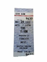 1986 The Firm 5/28 Jimmy Page Seattle Coliseum Concert Ticket Stub Led Z... - $12.00