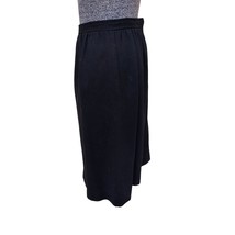 Evan Picone Black Modest Knee Length Skirt Zip Pleated Womens Lined No Size - £23.36 GBP