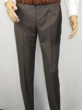 Men Suit BERLUSCONI Turkey 100% Italian Wool Super 180's 3pc Vested #Ber6 Brown image 8