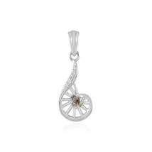 Jewelry of Venus fire  Pendant of Goddess Aphrodite I2 champagne brilliant silve - £556.24 GBP