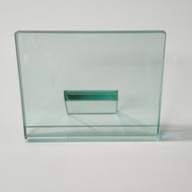 SIXTREES Solid Fused Glass 5 x 3.5 Floating Photo Frame w Foot &amp; Bevelled Edges - £15.61 GBP