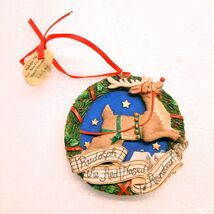 Danbury Mint Rudolph The Red nosed Reindeer Christmas Ornament 2002 wreath - $4.00