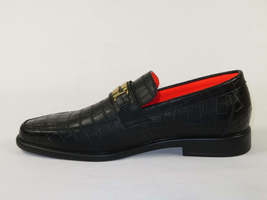 Men's TAYNO Shoes The Caprio C TAYNO Crocodile Print Bit Loafer Black image 4