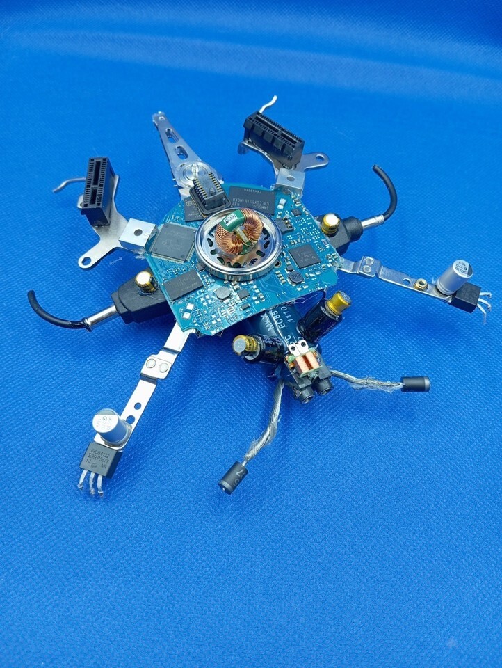 Recycled computer parts art - spider - souvenir- Circuit Board Sculpture... - $40.18