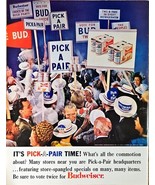 BUDWEISER - Voting - Elections - Vote for Bud - 1964 Vintage Print Ad - $288.98 MXN