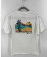 Columbia Mens T Shirt Size XL White Graphic Forest Mountains Short Sleev... - $454.60 MXN