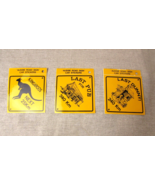 3 Vintage Fun / Novelty &quot;Aussie Road Sign&quot; Car Stickers - $396.91 MXN