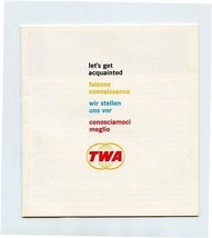 1967 TWA Let&#39;s Get Acquainted Booklet in 4 Languages Trans World Airlines - £21.83 GBP