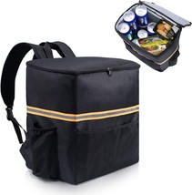 Large Thermal Pizza Delivery Bag With Cup Holder Waterproof Insulated Co... - $36.98