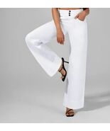 roswear Women's Stretchy Wide Leg Jeans Cuffed Denim Pants Size 16 &amp; 14 - $16.00