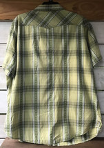 ARIZONA Jean Co. Western Cowboy Pearl Snaps Shirt Yng Mens XXL 18? Grn Plaid SS  - £14.63 GBP