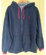 Polo Ralph Lauren Men&#39;s XXL Navy Blue Heavy Sherpa Lined Hoodie Full Zip KK - $48.60 CAD