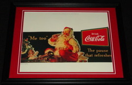 Vintage Coca Cola Santa Claus Framed 11x14 Poster Official Repro - $34.64