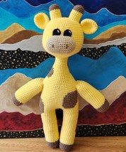 Cuddly Large Giraffe Crochet Pattern, Fun and Easy 20-inch Friendly Giraffe, Ful - £5.21 GBP
