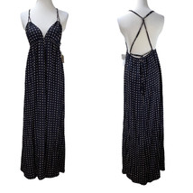 NWT Christopher Deane Silk Long Maxi Black Dot Dress New Tags Neiman Marcus - £79.00 GBP