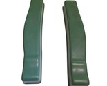 Vtg Koken Barber Chair Green Porcelain Cast Iron Arm Covers 430NL &amp; 430NR - $98.95