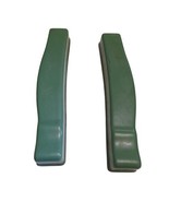 Vtg Koken Barber Chair Green Porcelain Cast Iron Arm Covers 430NL &amp; 430NR - £77.86 GBP