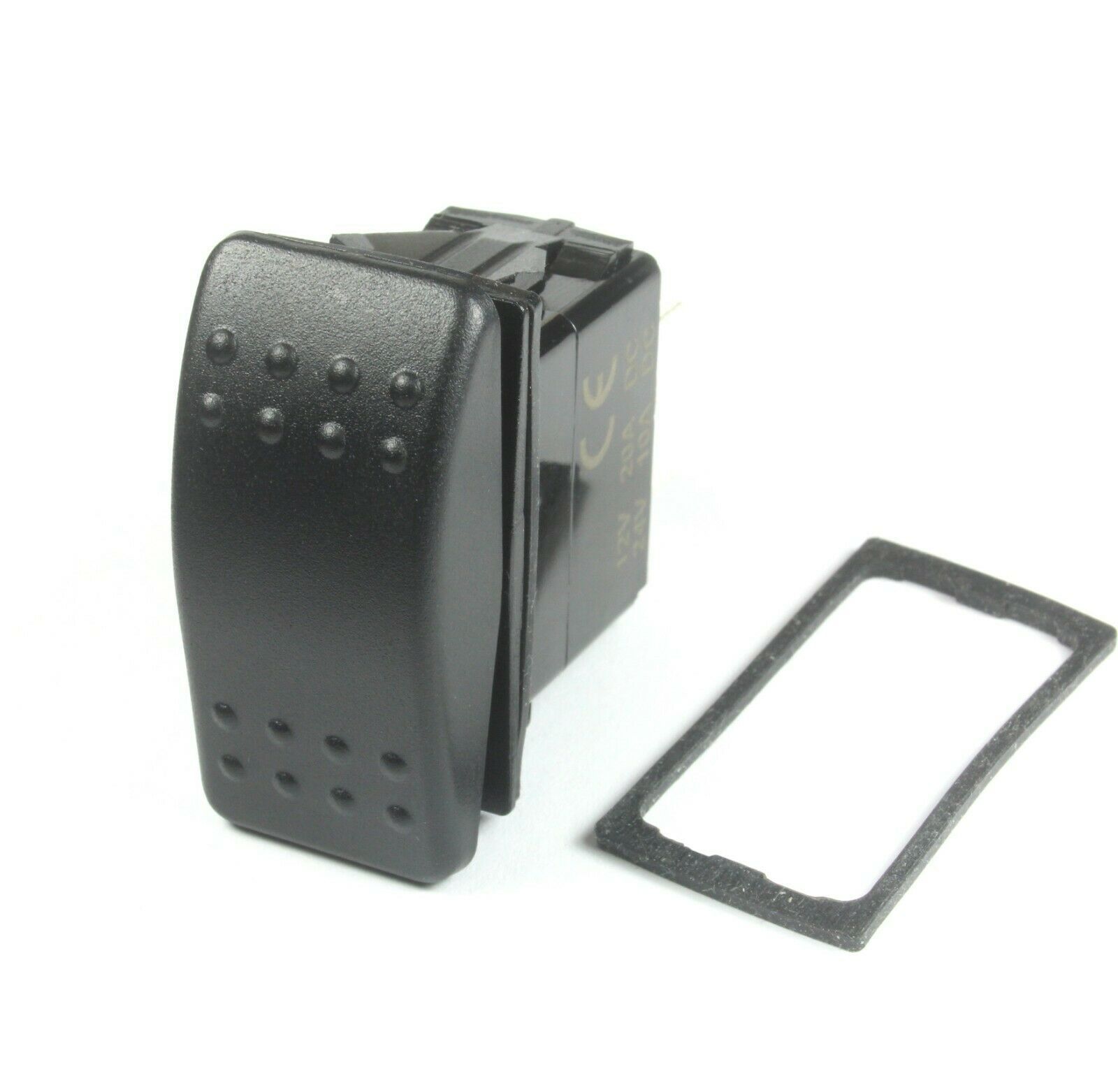 MOMENTARY Rocker Switch, DPDT 6pins, 20 Amps/12vdc, 10 Amps/24vdc, (ON) OFF (ON) - $12.75