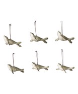 Set Of 6 Nautical Sea Grey Seals Ocean Marine Wall Decor Tree Ornaments - $62.87 CAD
