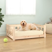 Dog Bed 75.5x55.5x28 cm Solid Wood Pine - £28.64 GBP