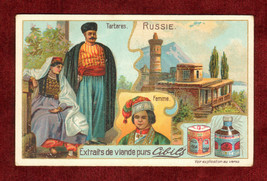 1890&#39;s Original Litho Advertising Trade Card Cibils Tatars Russia - £8.33 GBP