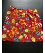 Hawaiian Themed Style Wrap Skirt Small  Wear  With Adjustable Waist - $141.46 MXN