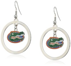 NCAA Florida Gators Floating Logo Hoop Earrings - £13.19 GBP