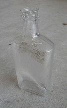 Vintage Glass Flask Bottle Pat Aug 9 1898 Marked  6 1/4&quot; Tall - £13.25 GBP
