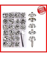 Durable 323-Piece Stainless Steel Canvas Snap Kit with Hole Punch &amp; Tools - $552.21 MXN