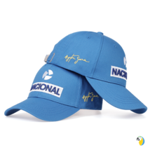 Ayrton Senna Blue Cap Replica, Nacional Embroidery Dad Hat, Racing F1 Fan Gift - £16.33 GBP