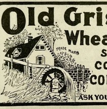 1904 Old Grist Mill Wheat Coffee Advertisement Beverage Farm Ephemera 4.5 x 2.5&quot; - £15.45 GBP