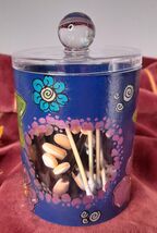 Acylic Apothecary Jar Dry Storage Bathroom Q Tips Makeup Treats Treasure... - $5.95