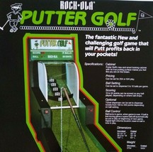 Putter Golf Arcade Flyer Art Print Promo Rock-Ola 1984 Original Golfer A... - $26.60