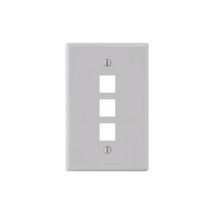 UNC Group WP-3P-WHT 3PORT WALL PLATE, SINGLE GANG, WHITE - $22.11