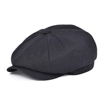 BOTVELA Retro Newsboy Cap for Men Women Herringbone Linen Bakerboy Caps Lightwei - £150.26 GBP