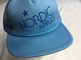 Nordic Apples Blue Mesh Trucker Baseball Cap Hat Adjustable - £11.18 GBP