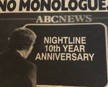 ABC News Night line 10 Year Anniversary Tv Guide Print Ad Ted Koppel TPA8 - $5.93