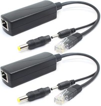2 Pack 5V PoE Splitter 48V to 5V 2.4A Adapter Plug 3.5mm x 1.35mm 5.5mm ... - $39.68