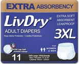 LivDry Overnight Adult Protective Underwear Leak Proof XXXL 11 Count - £22.02 GBP