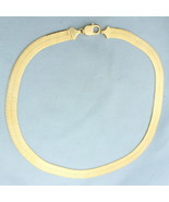 Italian Heavy 18 Inch Herringbone Link Necklace in 14k Yellow Gold - $5,867.66 CAD