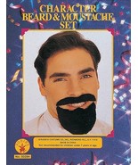 RUBIE'S SELF ADHESIVE BLACK MUSTACHE &amp; BEARD HALLOWEEN COSTUME ACCESSORY... - $12.75