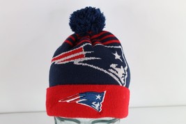 Vtg New Era Distressed New England Patriots Football Knit Pom Winter Beanie Hat - $24.70