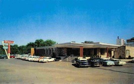 Teibel Fried Chicken Restaurant Cars US 30 41 Dyer Indiana 1950s postcard - $6.93