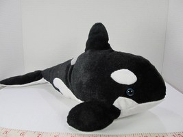 Sea World Shamu Plush Orca Killer Whale 15&quot;Realistic Ocean Animal Blue Eyes - £10.98 GBP