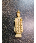 Vintage 5&quot; Infant Of Prague Jesus Figurine Statue Religious Rat Rod - $564.31 MXN