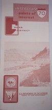Vintage Interstate Points of Interest Mcab District I-70 Utah Brochure 1977 - $56.91 MXN