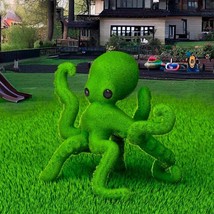 Outdoor Octopus Topiary Green Figures covered in Artificial Grass Landscaping Sc - £4,555.48 GBP